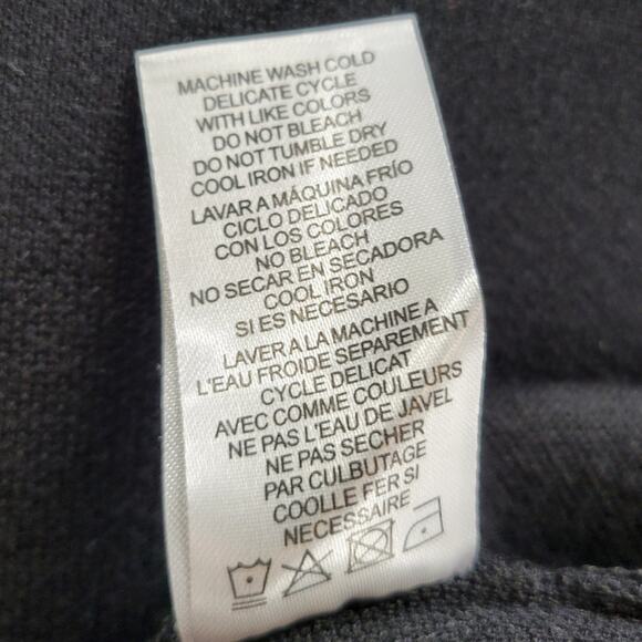 Nina Leonard Georgette Dress Womens XL Black Knit Tie Neck Tiered Flounce Sleeve - Picture 10 of 16